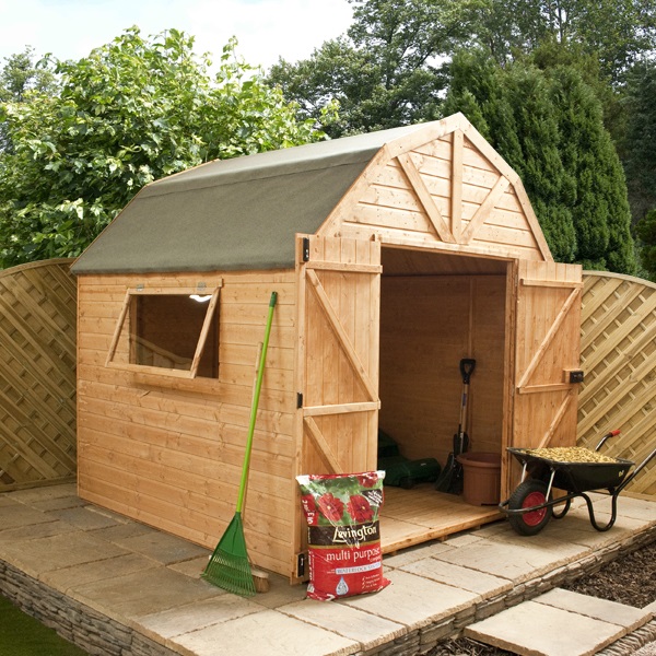  Sheds | 8 x 8 Waltons Dutch Barn Tongue and Groove Apex Garden Shed
