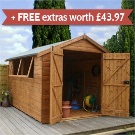 10 x 8 Waltons Groundsman Tongue and Groove Apex Garden Shed