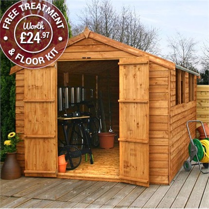 12 x 8 Waltons Overlap Apex Wooden Shed