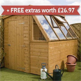 Waltons Tongue and Groove Potting Shed Wooden Greenhouse