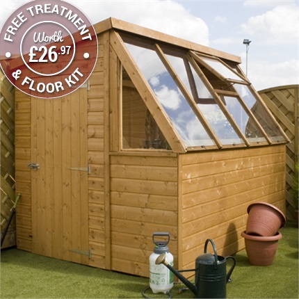 Waltons Tongue and Groove Potting Shed Wooden Greenhouse