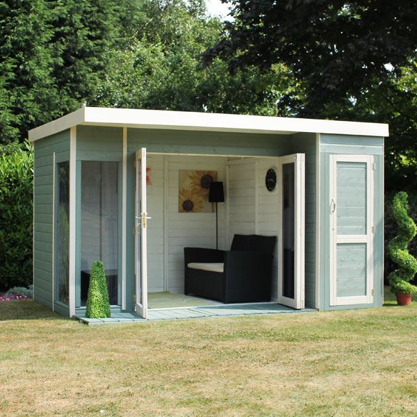 12 x 8 Waltons Contemporary Summerhouse with Side Shed (RH)