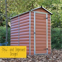 Palram Skylight 6 x 4 Amber Plastic Shed – Free Floor!