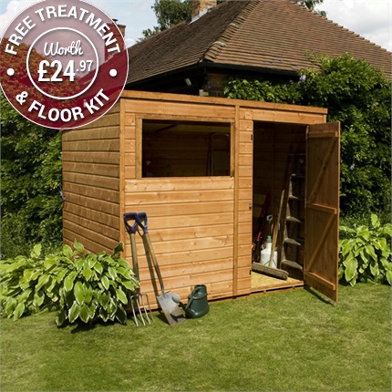 Waltons Tongue and Groove Pent Wooden Shed